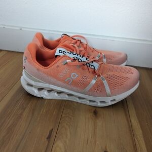 ON Cloud Cloudsurfer Running Shoes orange & white men's 8